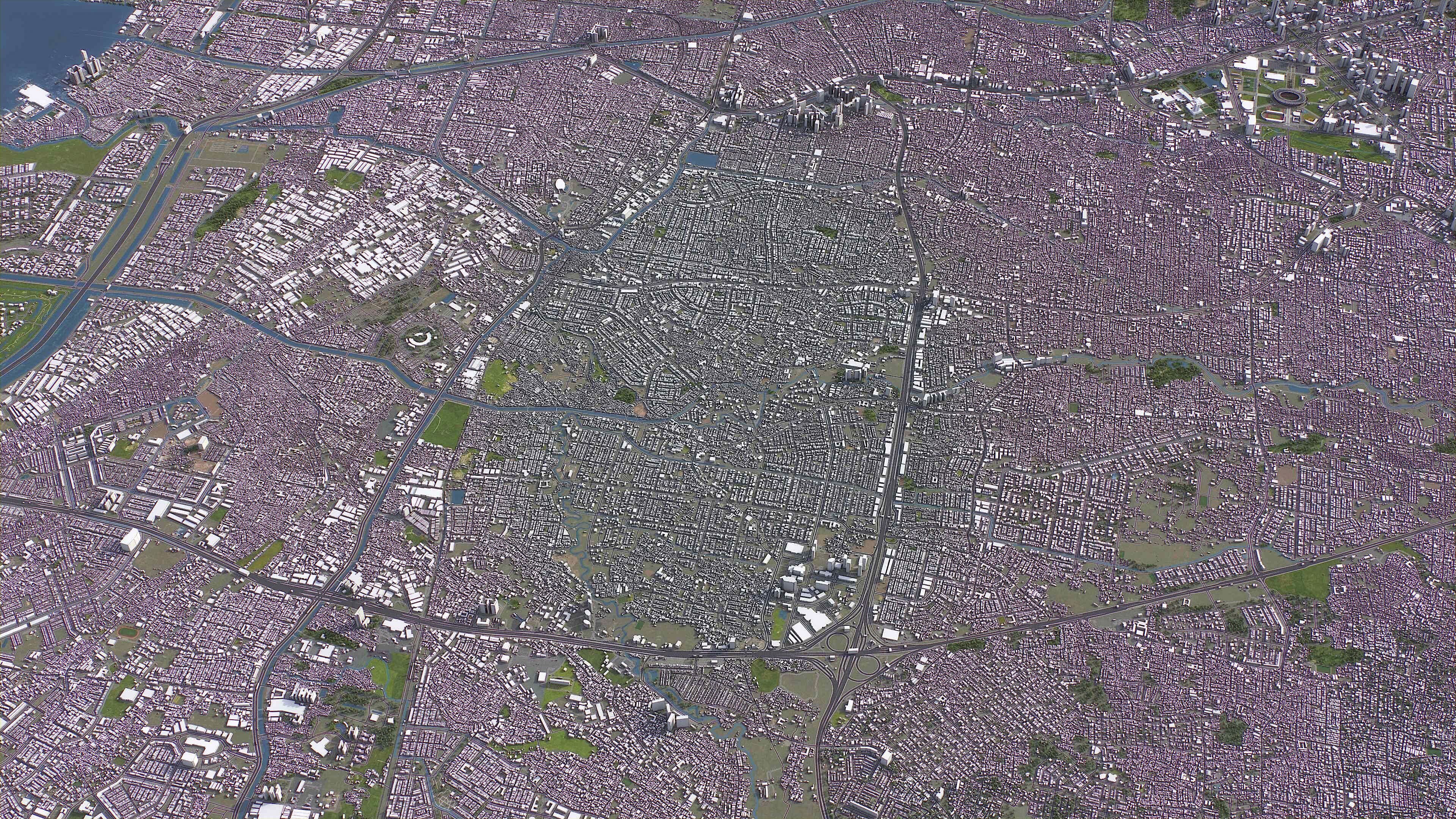 Jakarta Barat - 3D City Model Low-poly 3D model_6