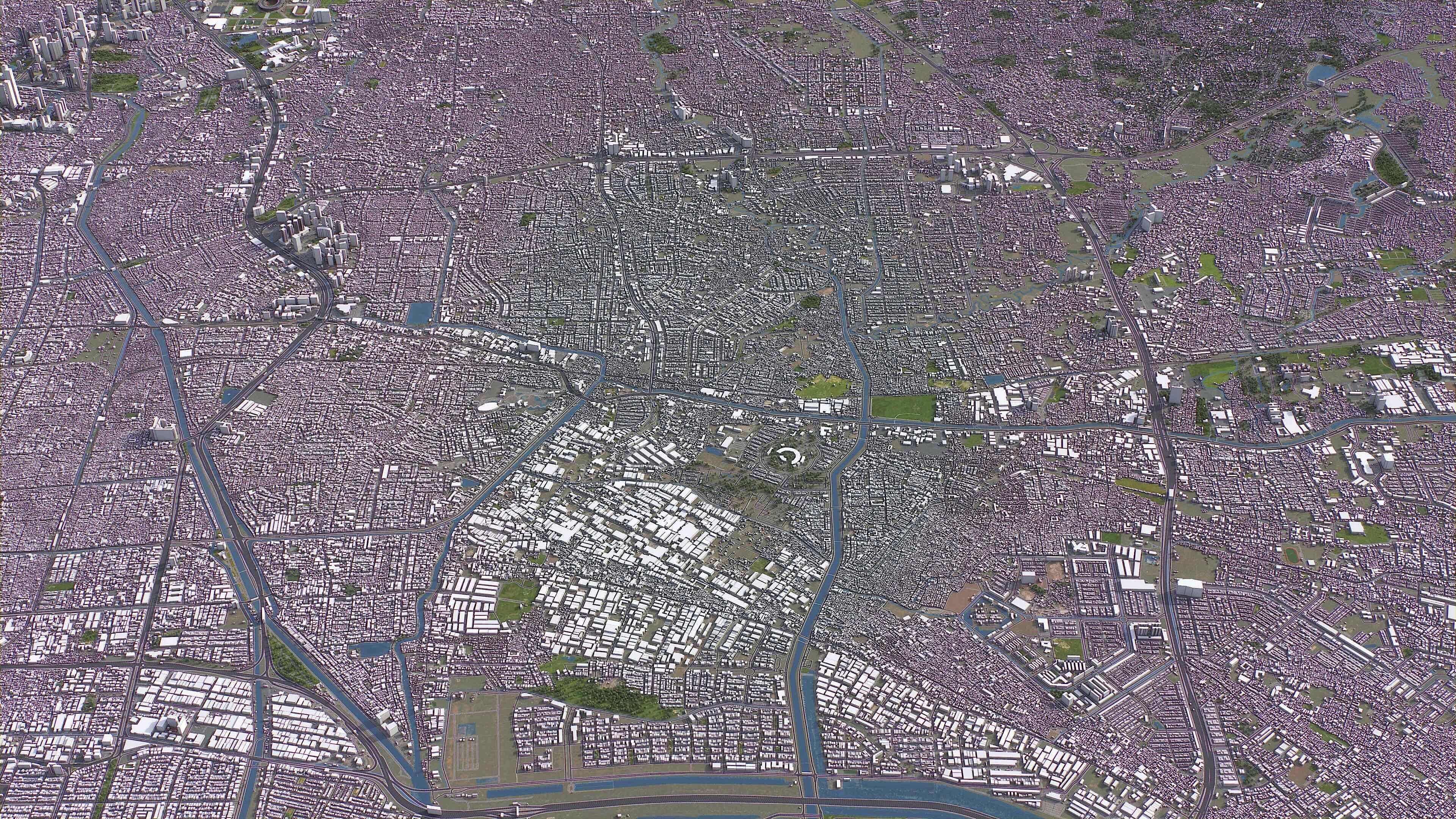 Jakarta Barat - 3D City Model Low-poly 3D model_3