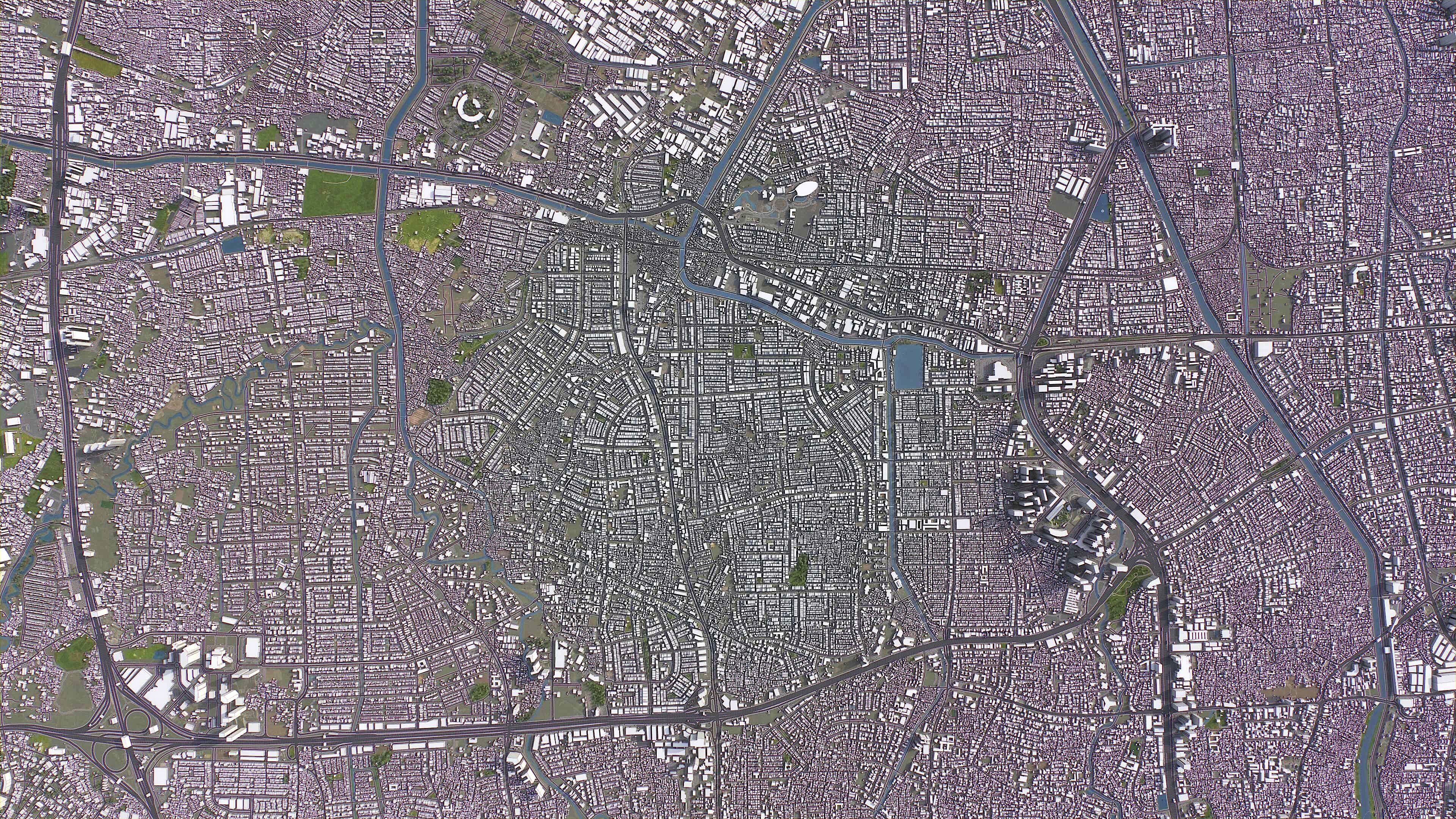 Jakarta Barat - 3D City Model Low-poly 3D model_7