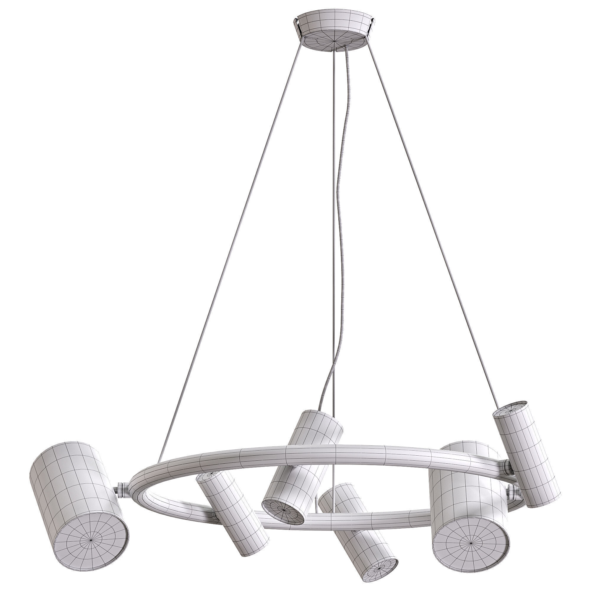 Can Can Round Suspension Lamp by Ghidini1961 Low-poly 3D model_5
