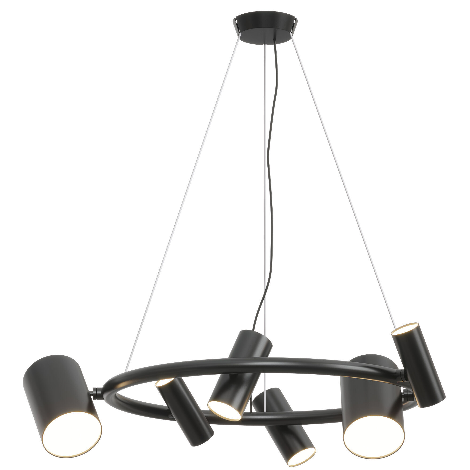 Can Can Round Suspension Lamp by Ghidini1961 Low-poly 3D model_1