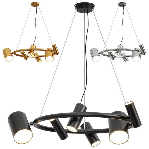 Can Can Round Suspension Lamp by Ghidini1961 Low-poly 3D model