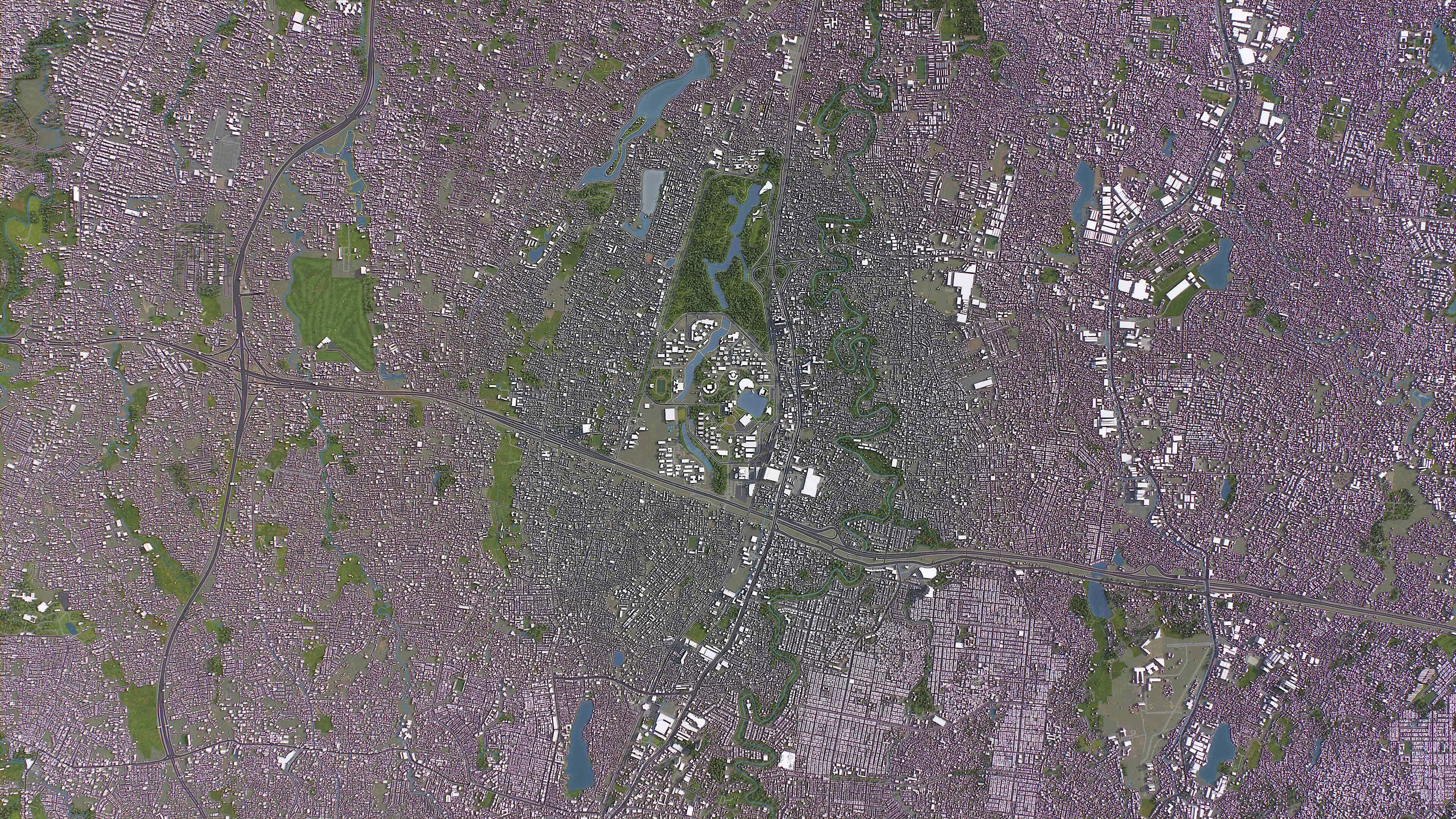 Depok - 3D City Model Low-poly 3D model_7