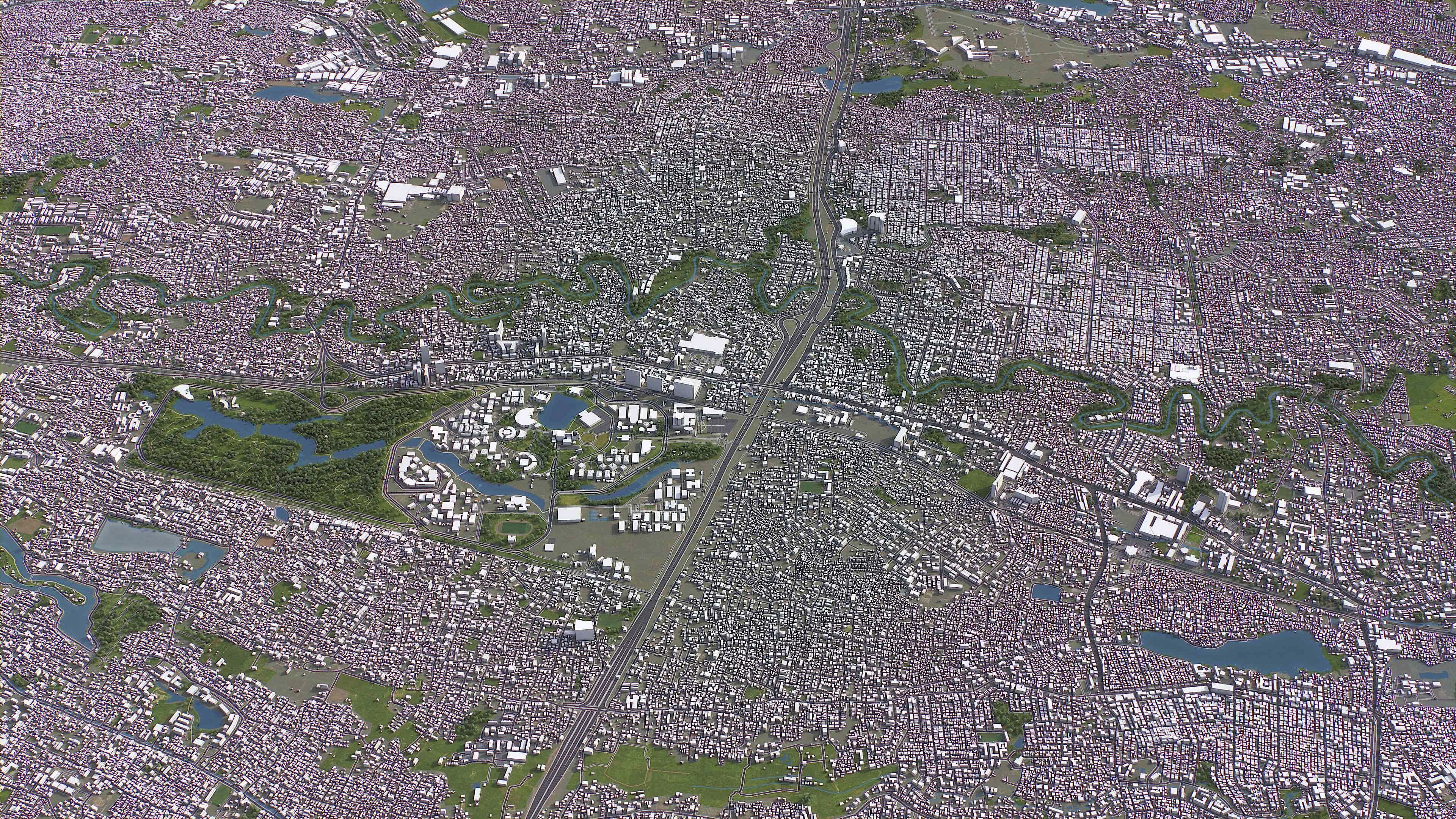 Depok - 3D City Model Low-poly 3D model_2