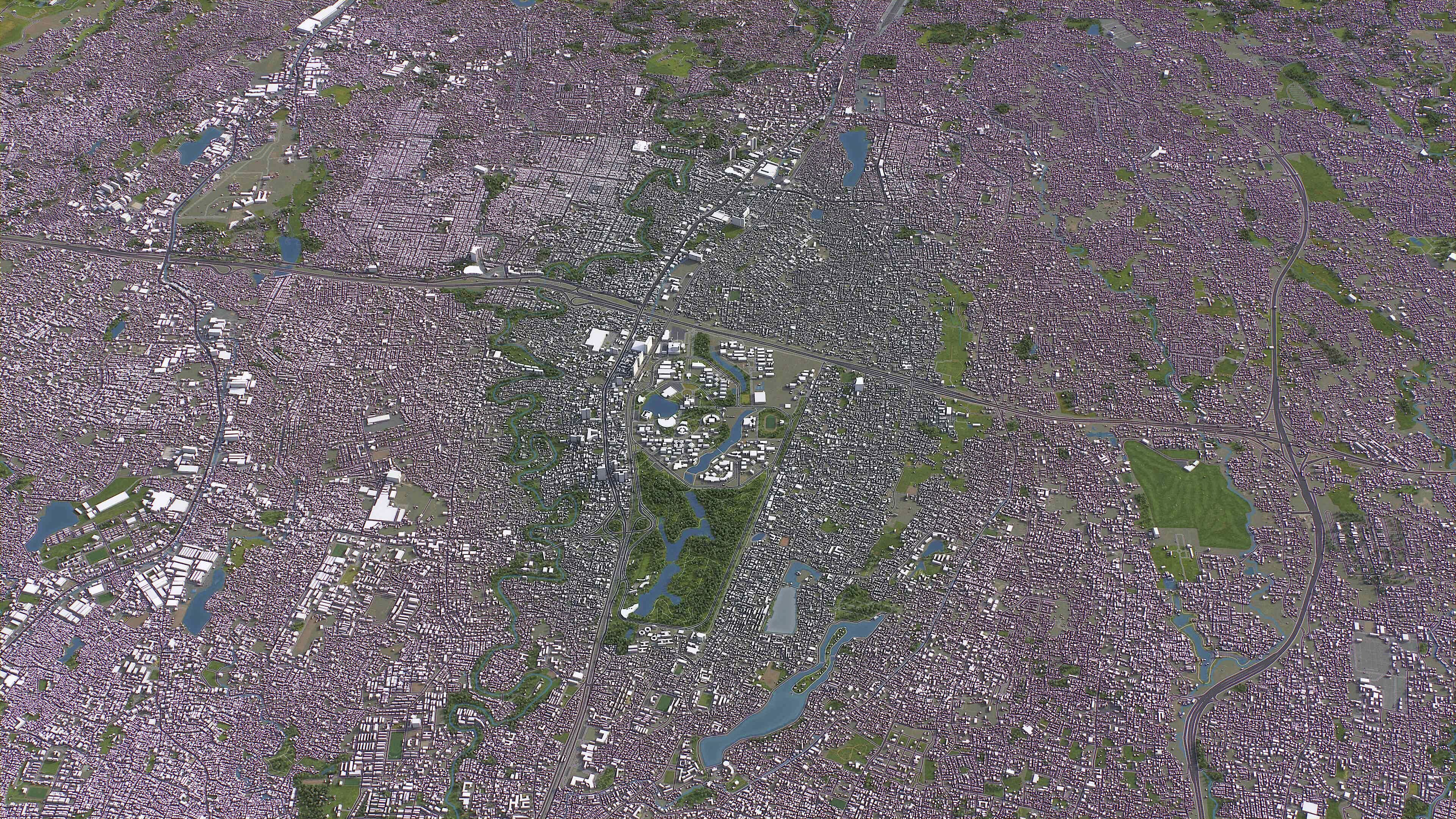 Depok - 3D City Model Low-poly 3D model_3