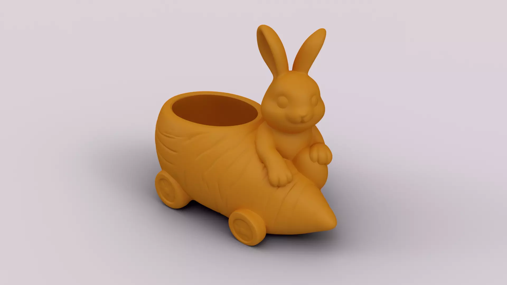 Easter Bunny Carrot Organizer - Planter 3D print model