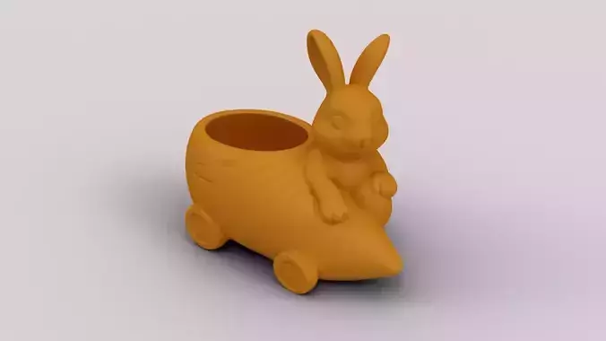 Easter Bunny Carrot Organizer - Planter