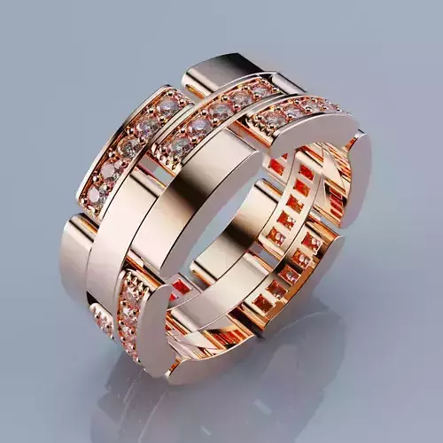 Rings Maillon Panthere All Sizes Collection Version3