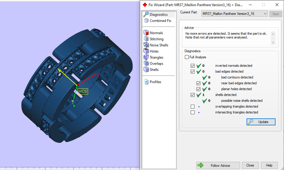 Rings Maillon Panthere All Sizes Collection Version3 3D print model_3