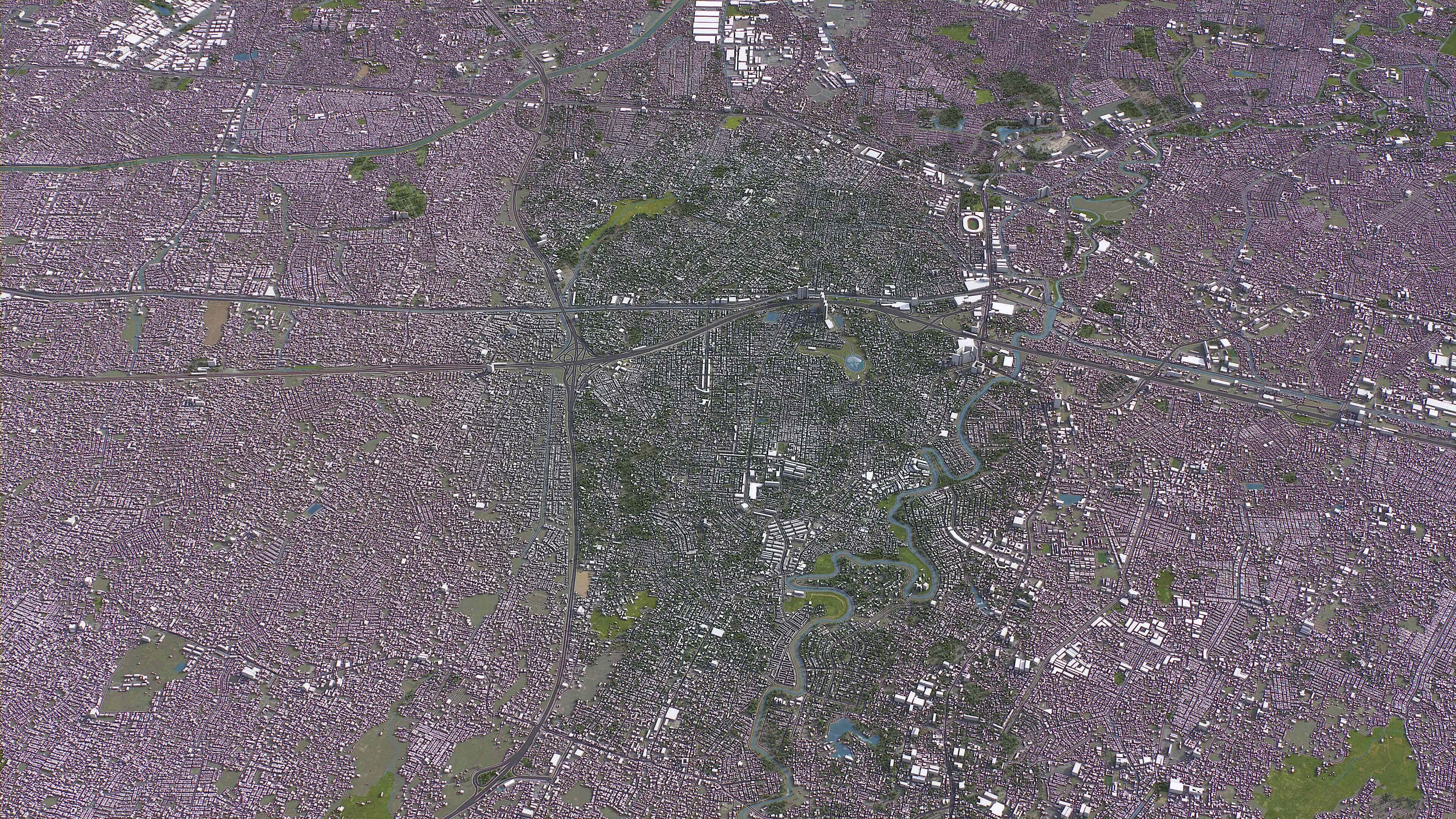 Bekasi - 3D City Model Low-poly 3D model_6