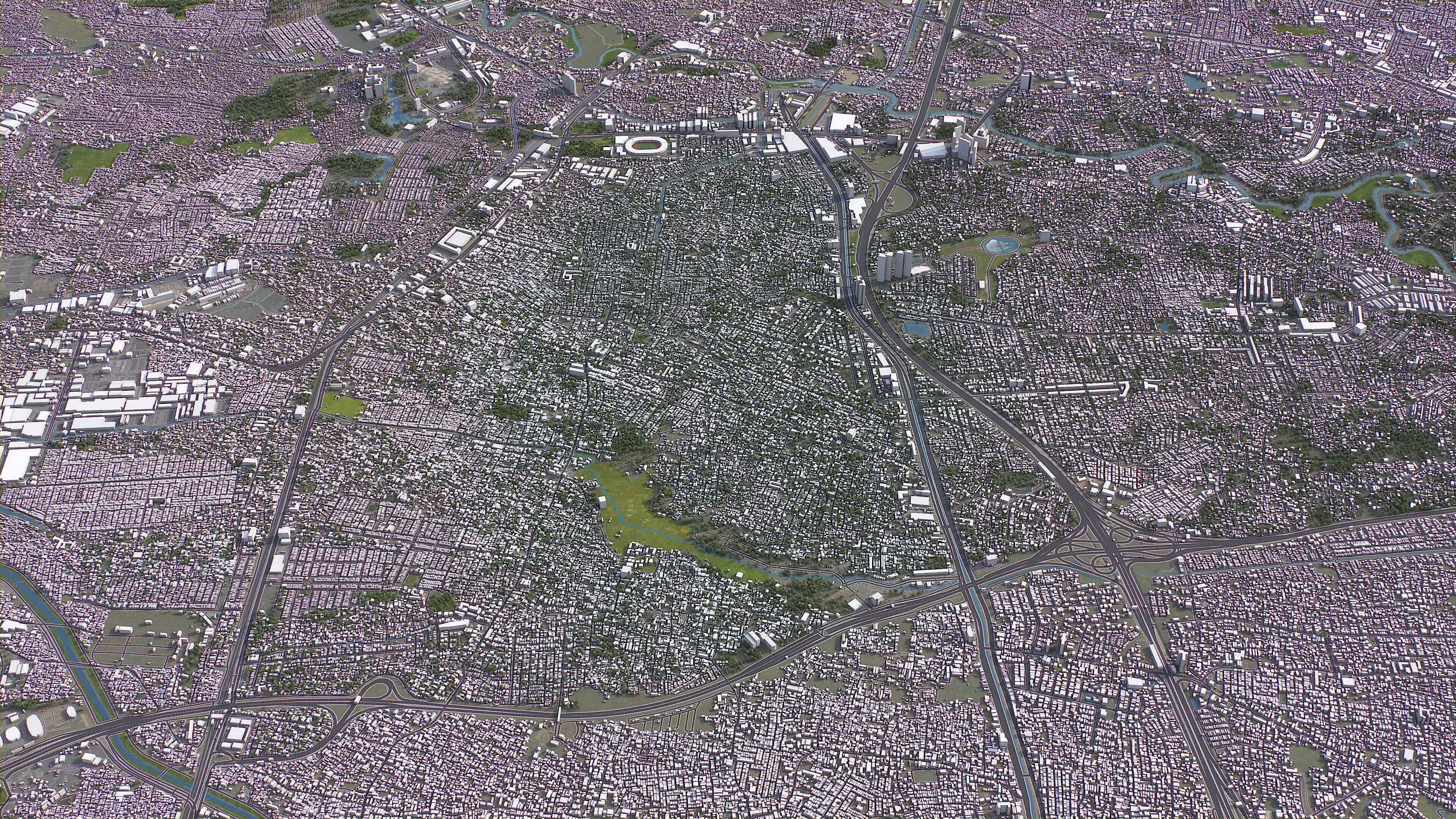 Bekasi - 3D City Model Low-poly 3D model_5