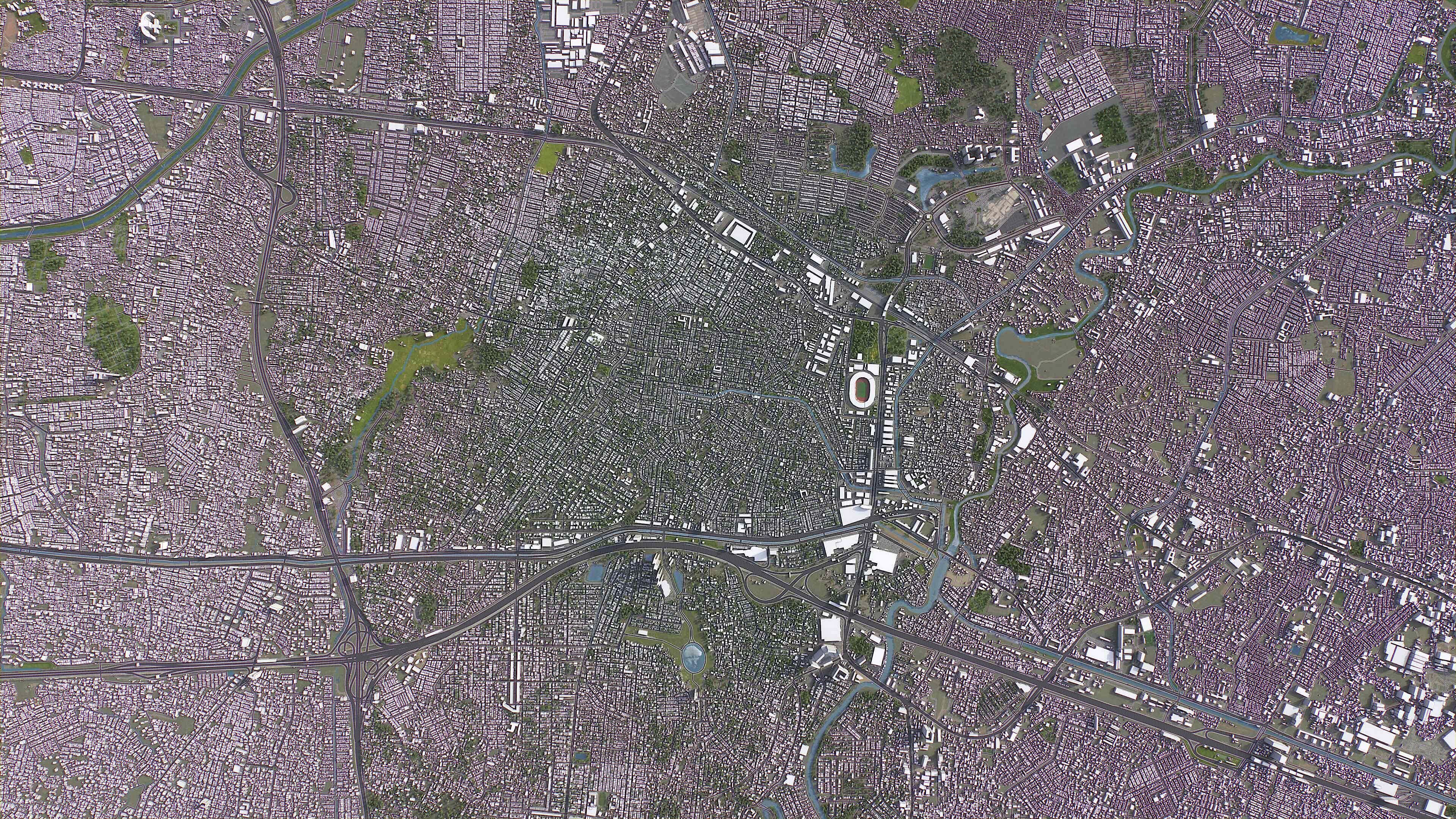 Bekasi - 3D City Model Low-poly 3D model_7