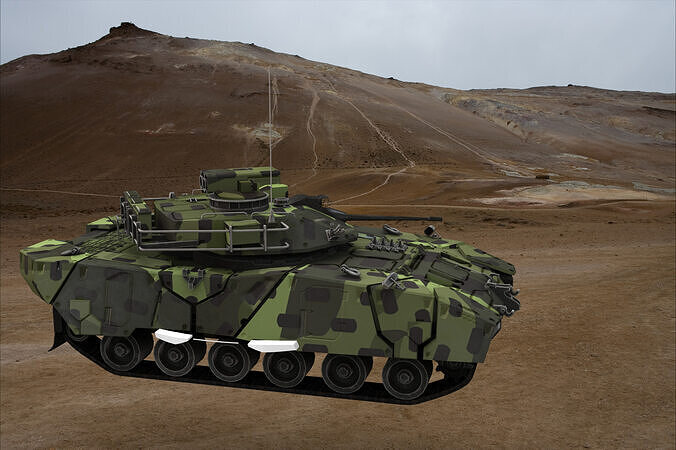  Modern camouflaged battle tank 3d 3D model