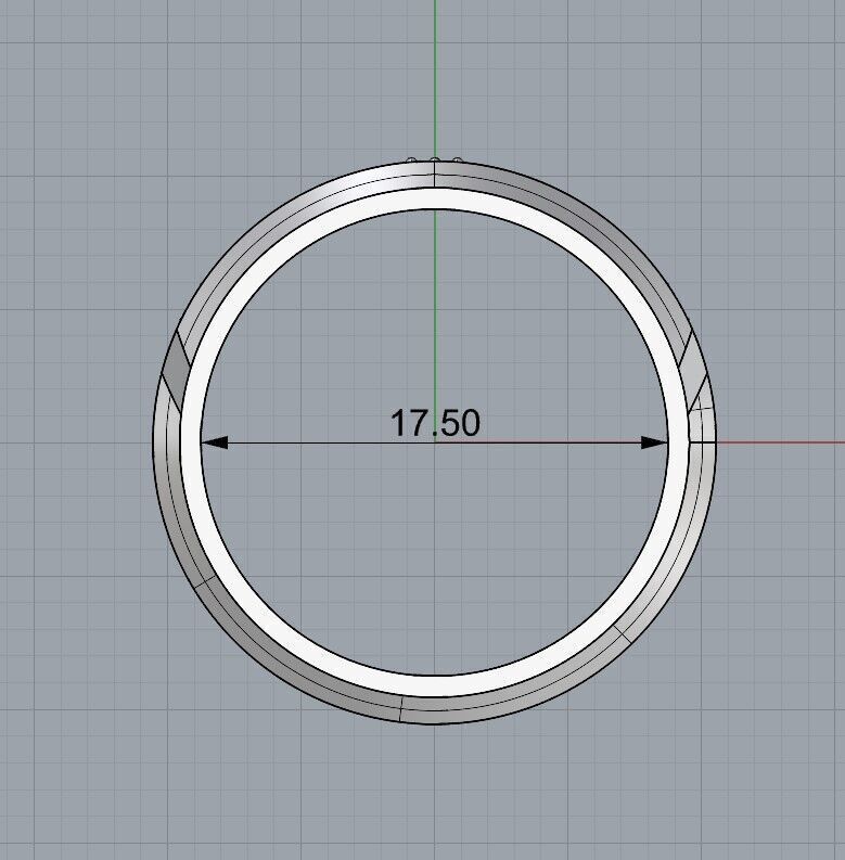 gold silver ring 3D print model_2