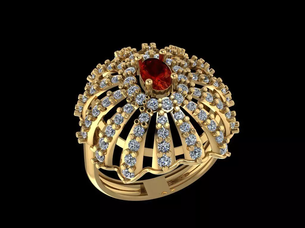 Diamond Ring  3D print model_0