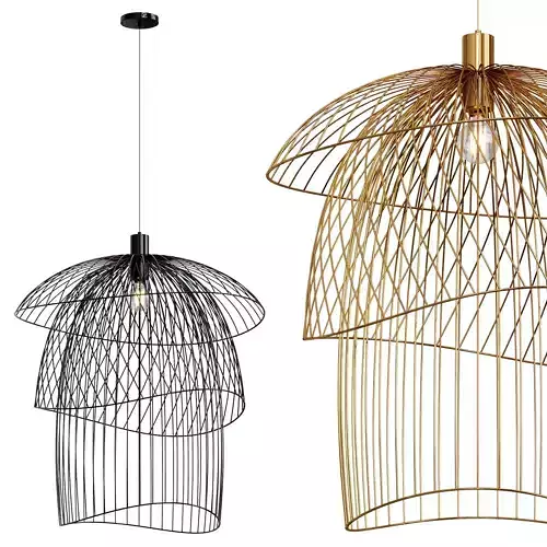 Forestier Papillon Chandelier by Luminaire Low-poly 3D model