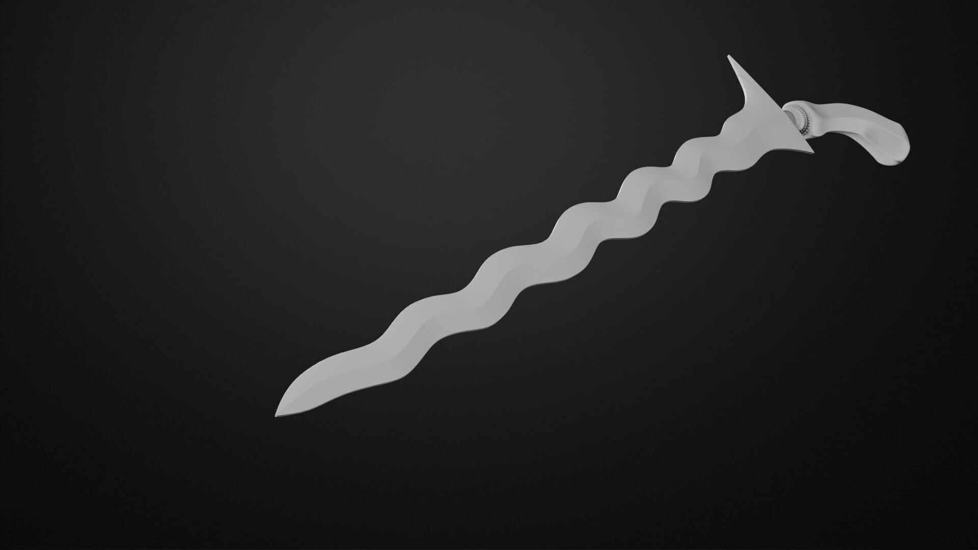 Weapons Encyclopedia 111 Kris 3D print model_4