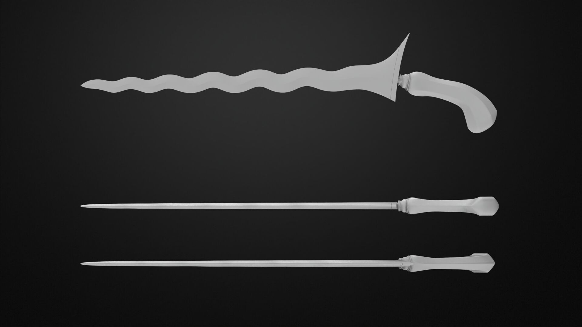 Weapons Encyclopedia 111 Kris 3D print model_2