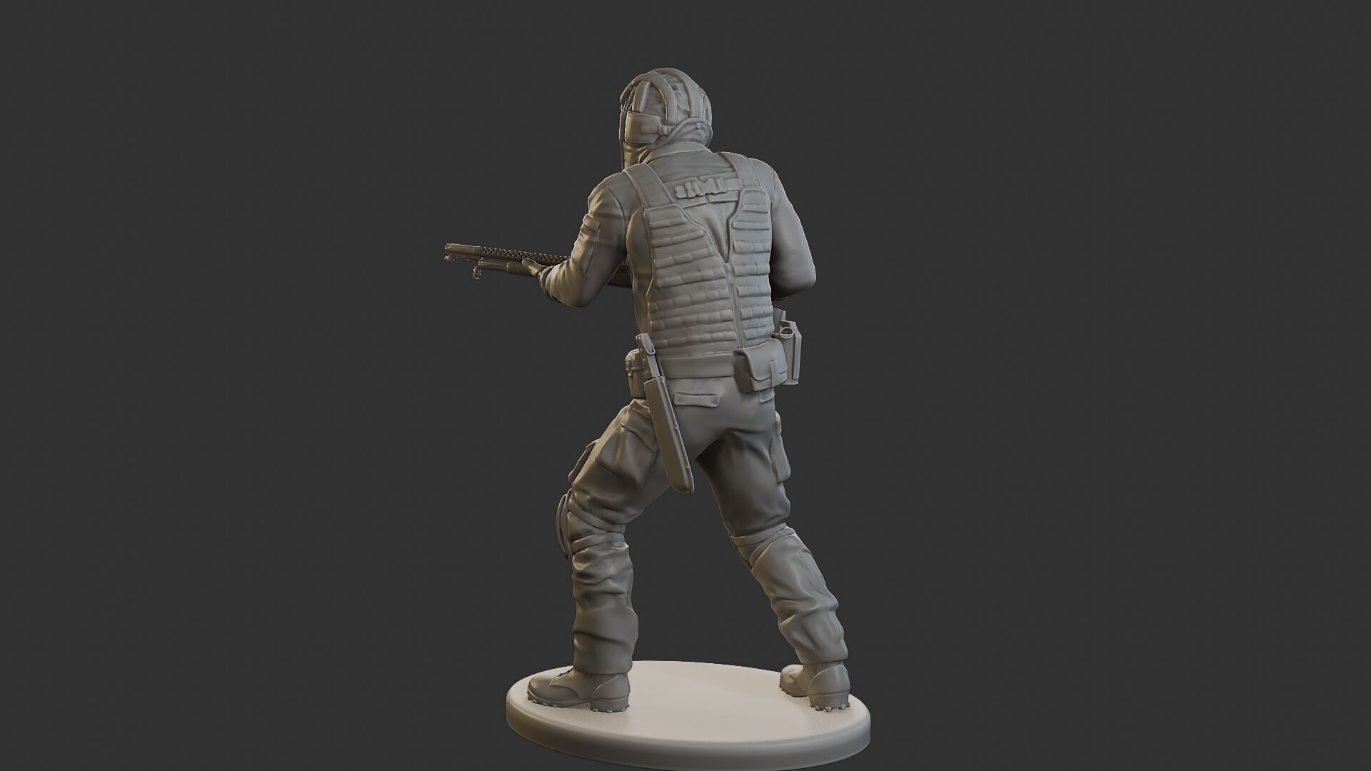 Post-Apocalyptic Male PAM2 005B 3D print model_4