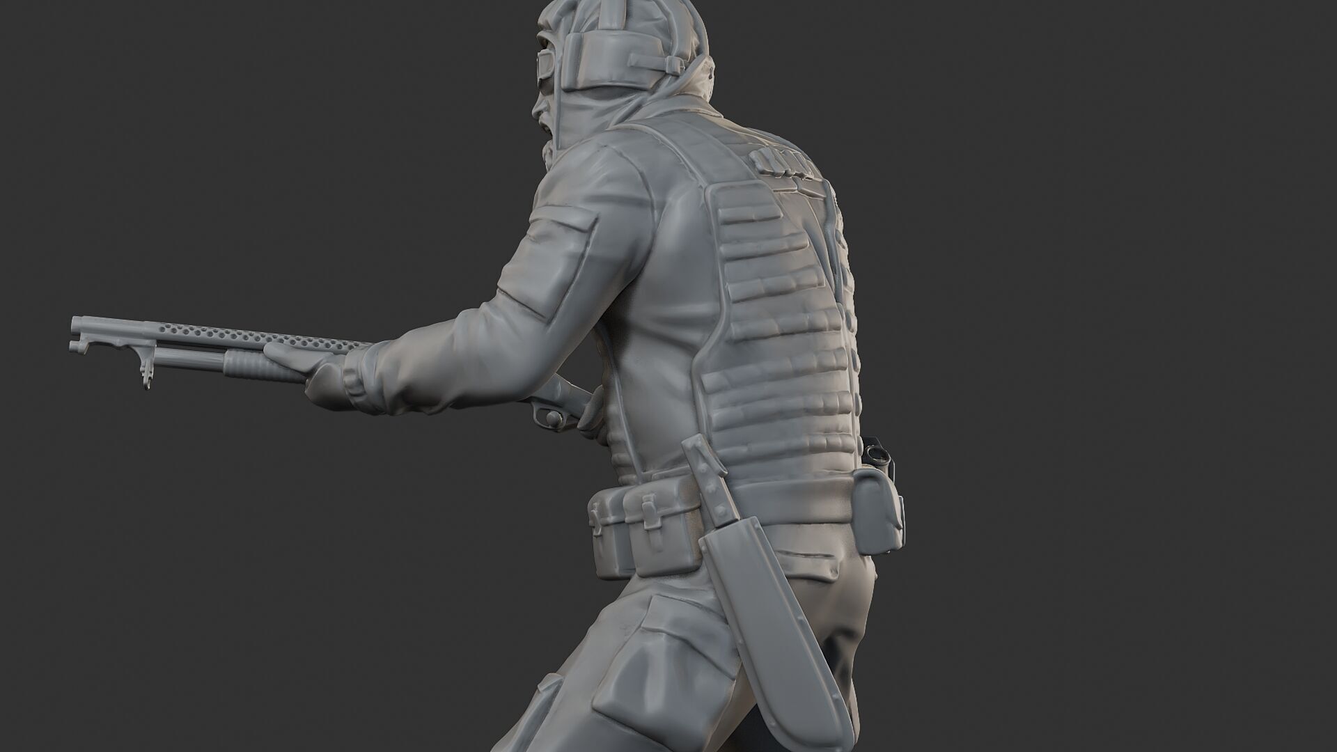 Post-Apocalyptic Male PAM2 005B 3D print model_17