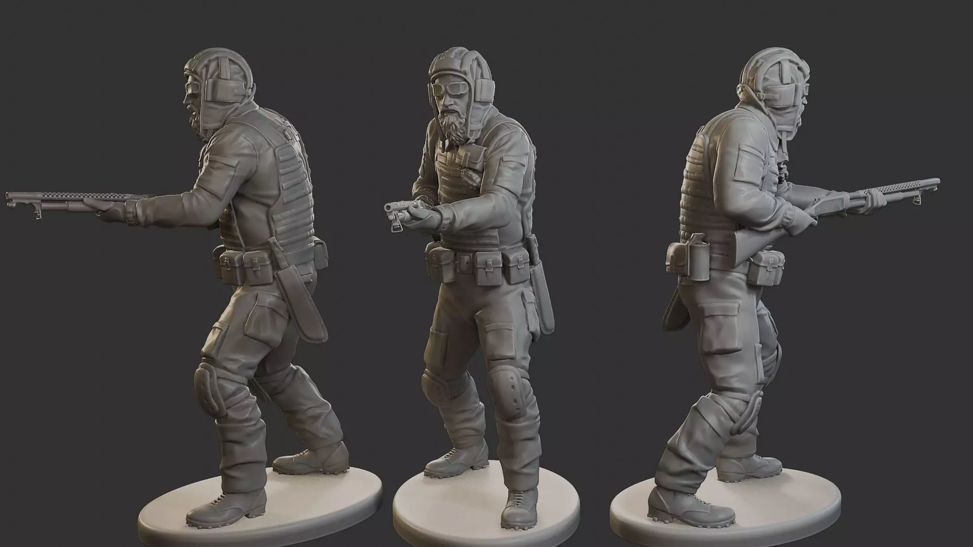 Post-Apocalyptic Male PAM2 005B 3D print model_0