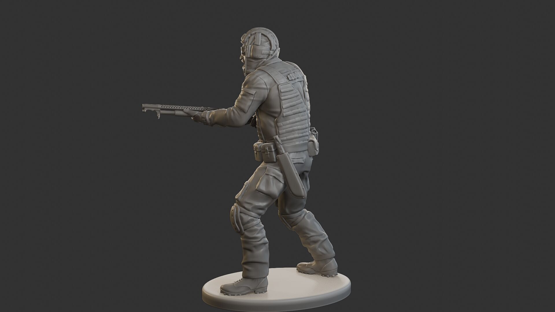 Post-Apocalyptic Male PAM2 005B 3D print model_3