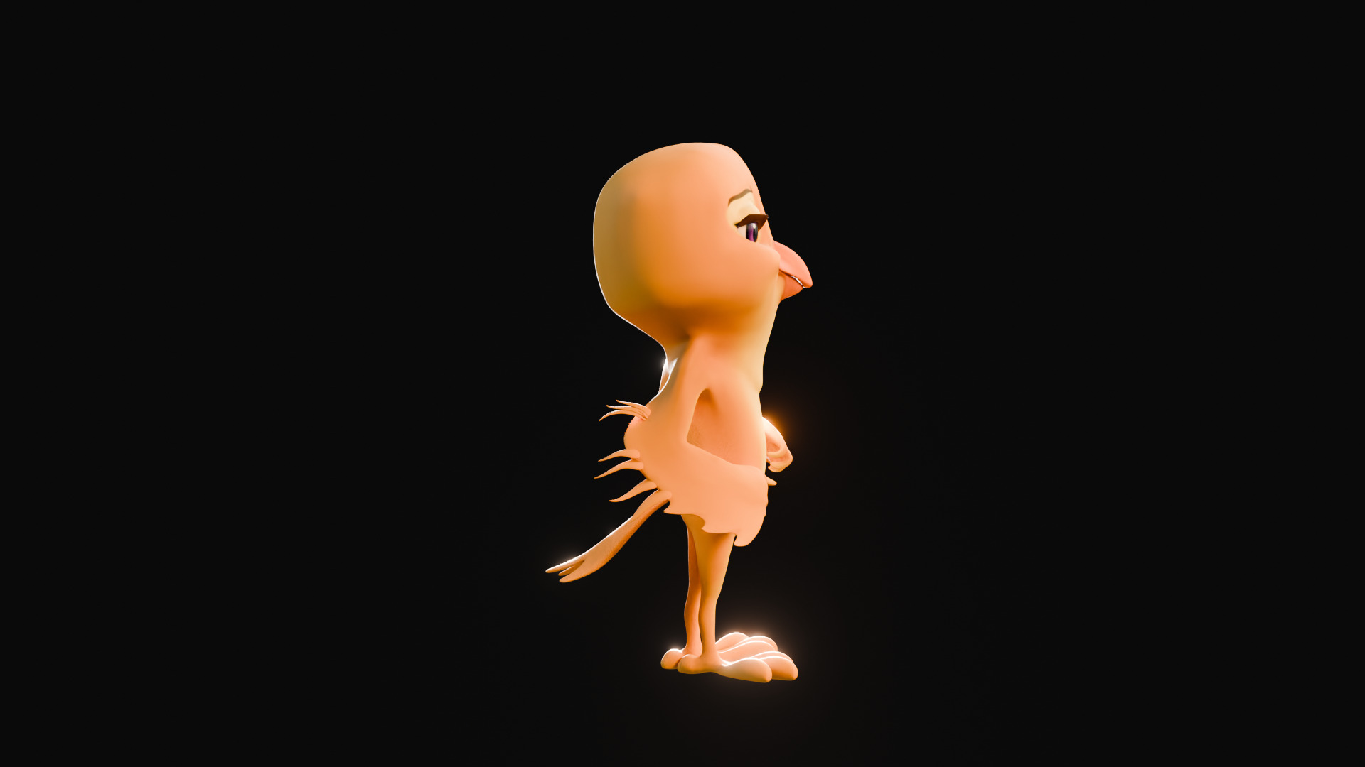 Chibi Canary - 3D Yellow - Rigged Cartoon Bird Low-poly 3D model_22