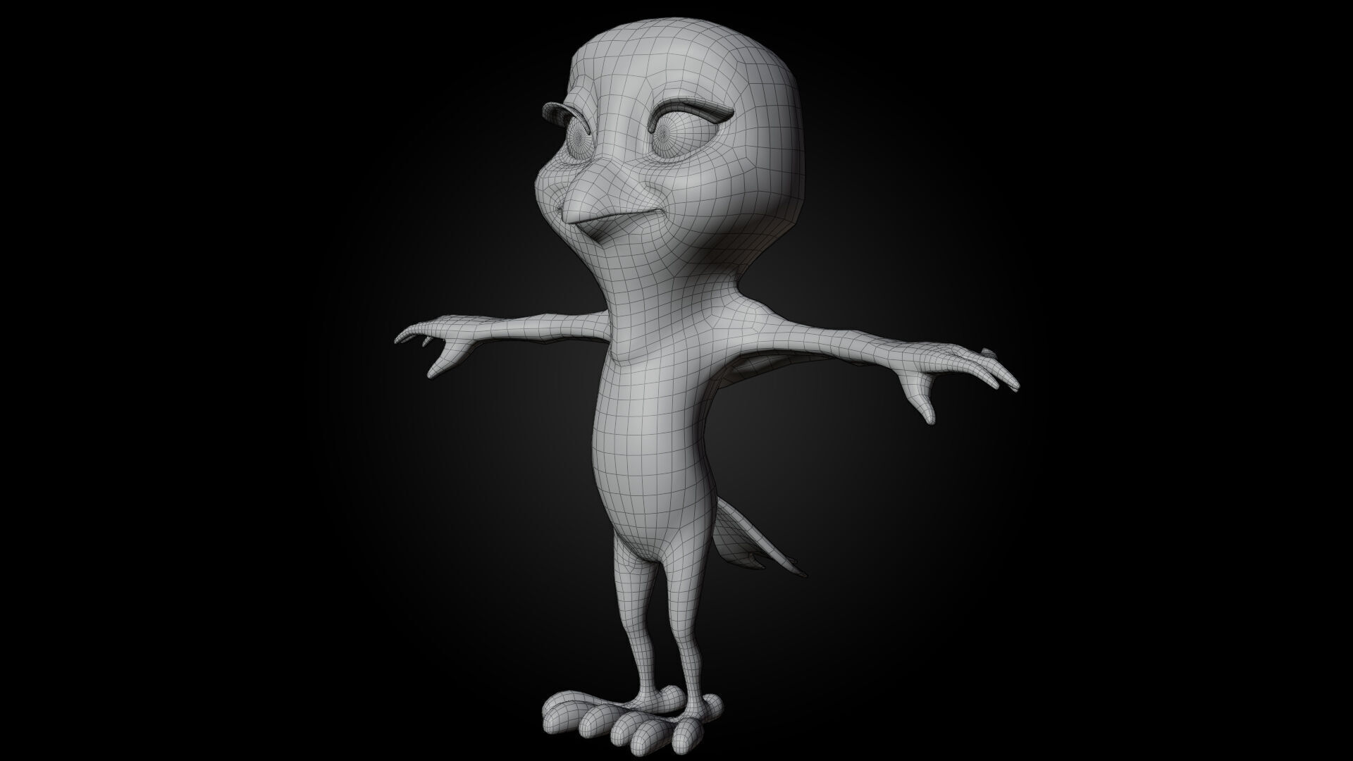 Chibi Canary - 3D Yellow - Rigged Cartoon Bird Low-poly 3D model_15