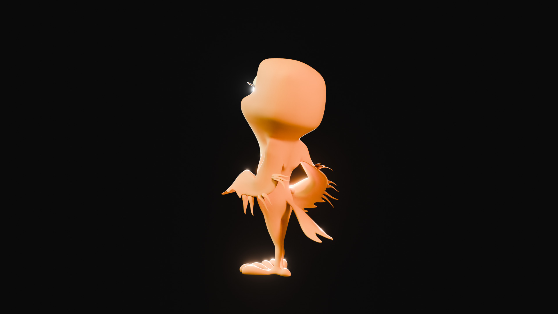 Chibi Canary - 3D Yellow - Rigged Cartoon Bird Low-poly 3D model_31