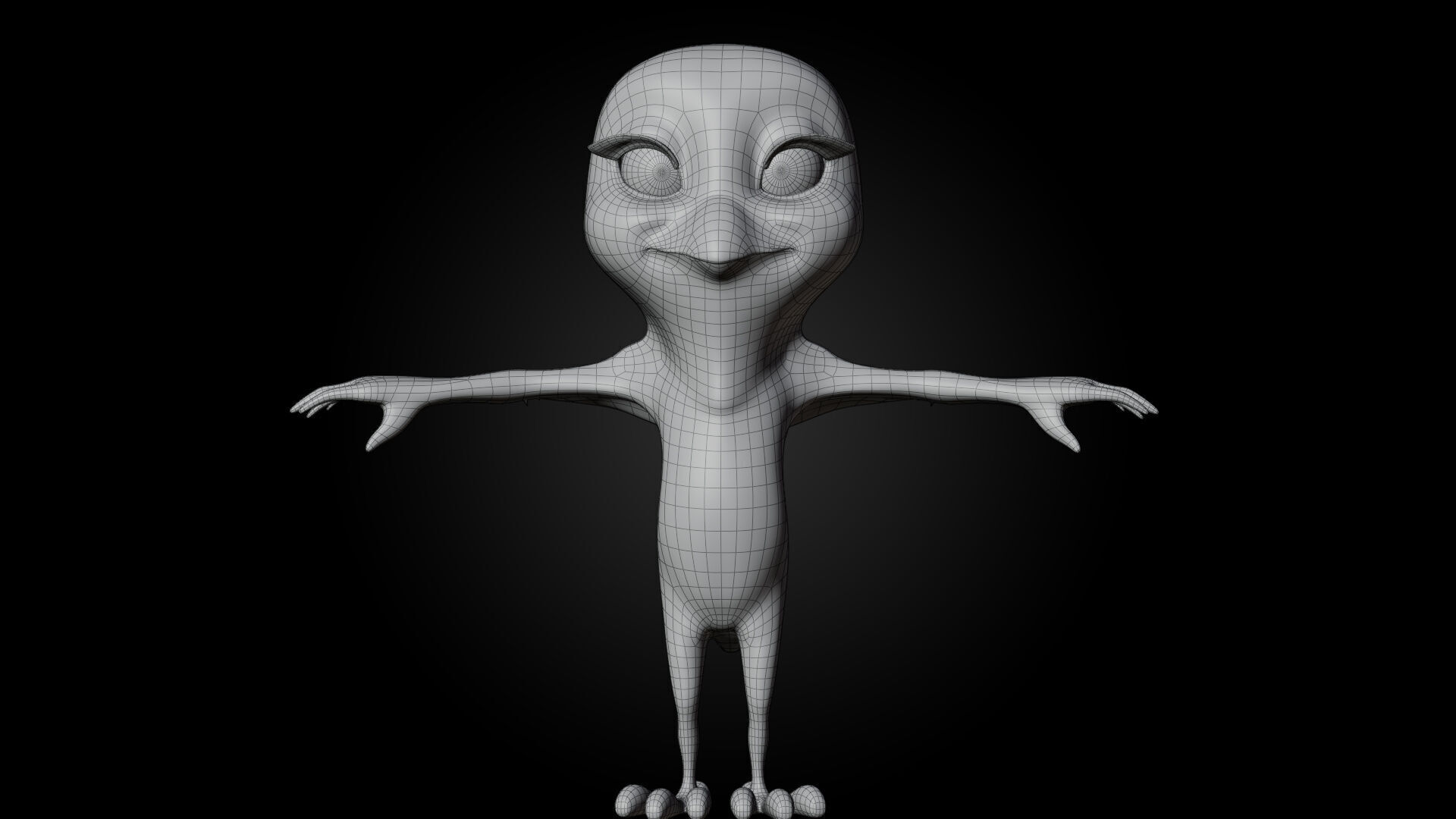 Chibi Canary - 3D Yellow - Rigged Cartoon Bird Low-poly 3D model_10