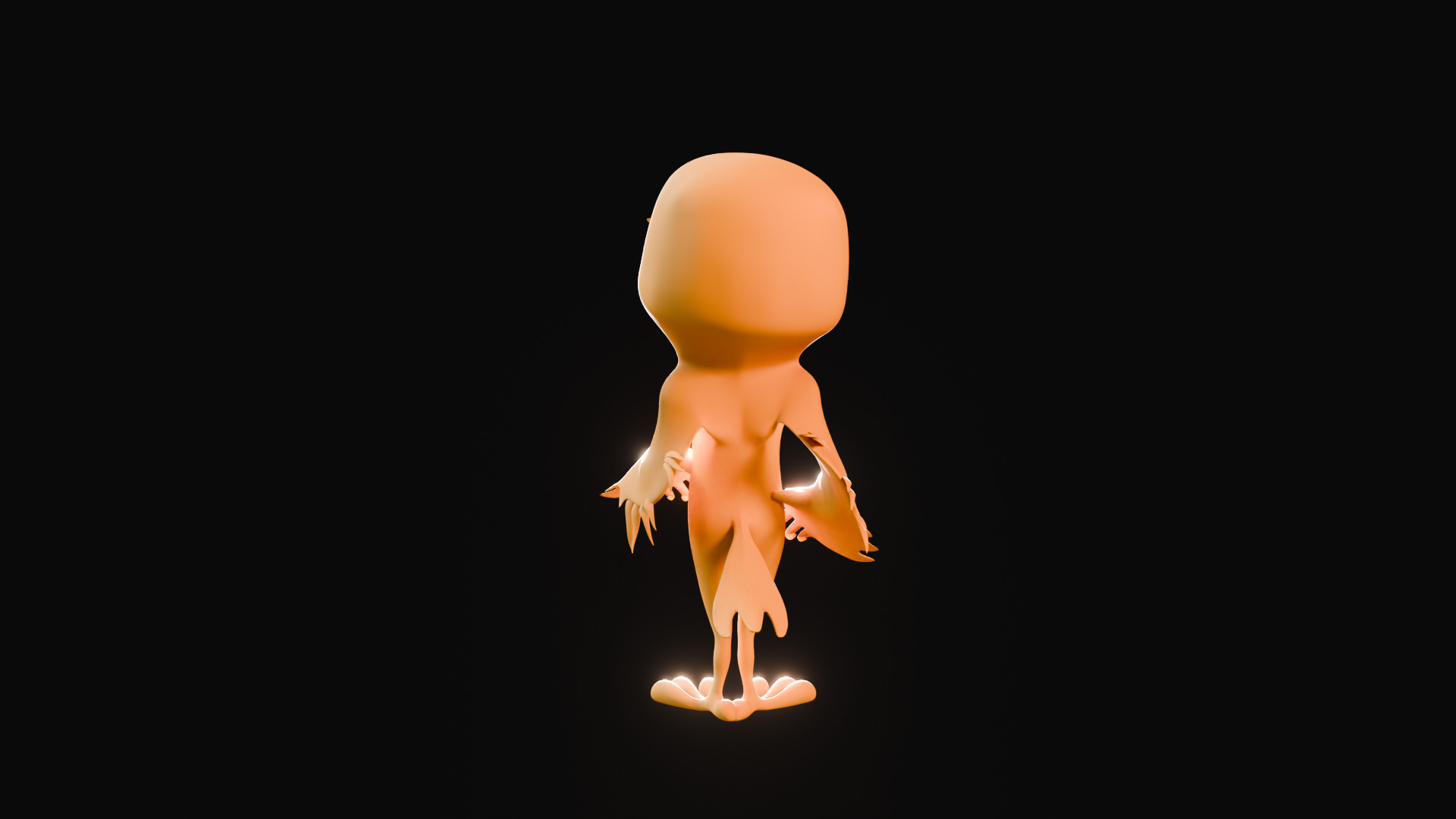 Chibi Canary - 3D Yellow - Rigged Cartoon Bird Low-poly 3D model_28