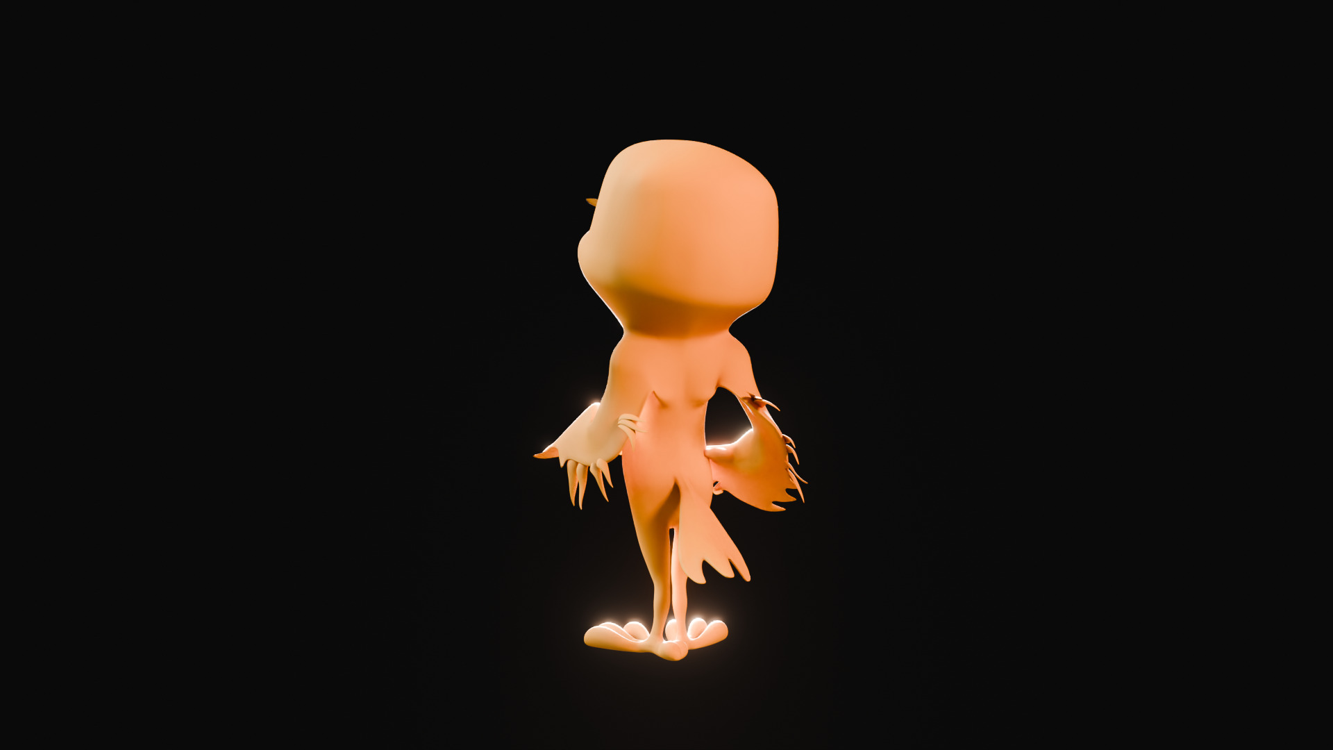Chibi Canary - 3D Yellow - Rigged Cartoon Bird Low-poly 3D model_29