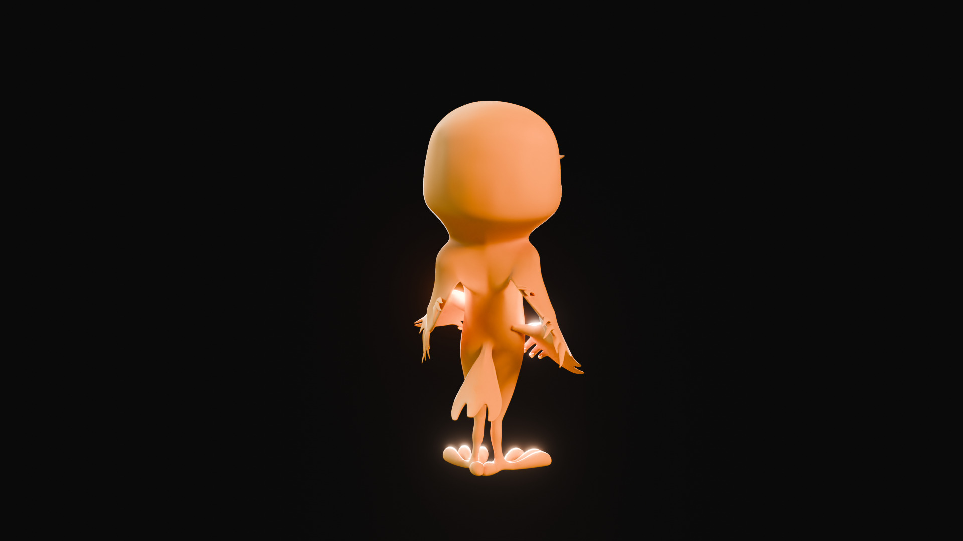 Chibi Canary - 3D Yellow - Rigged Cartoon Bird Low-poly 3D model_27
