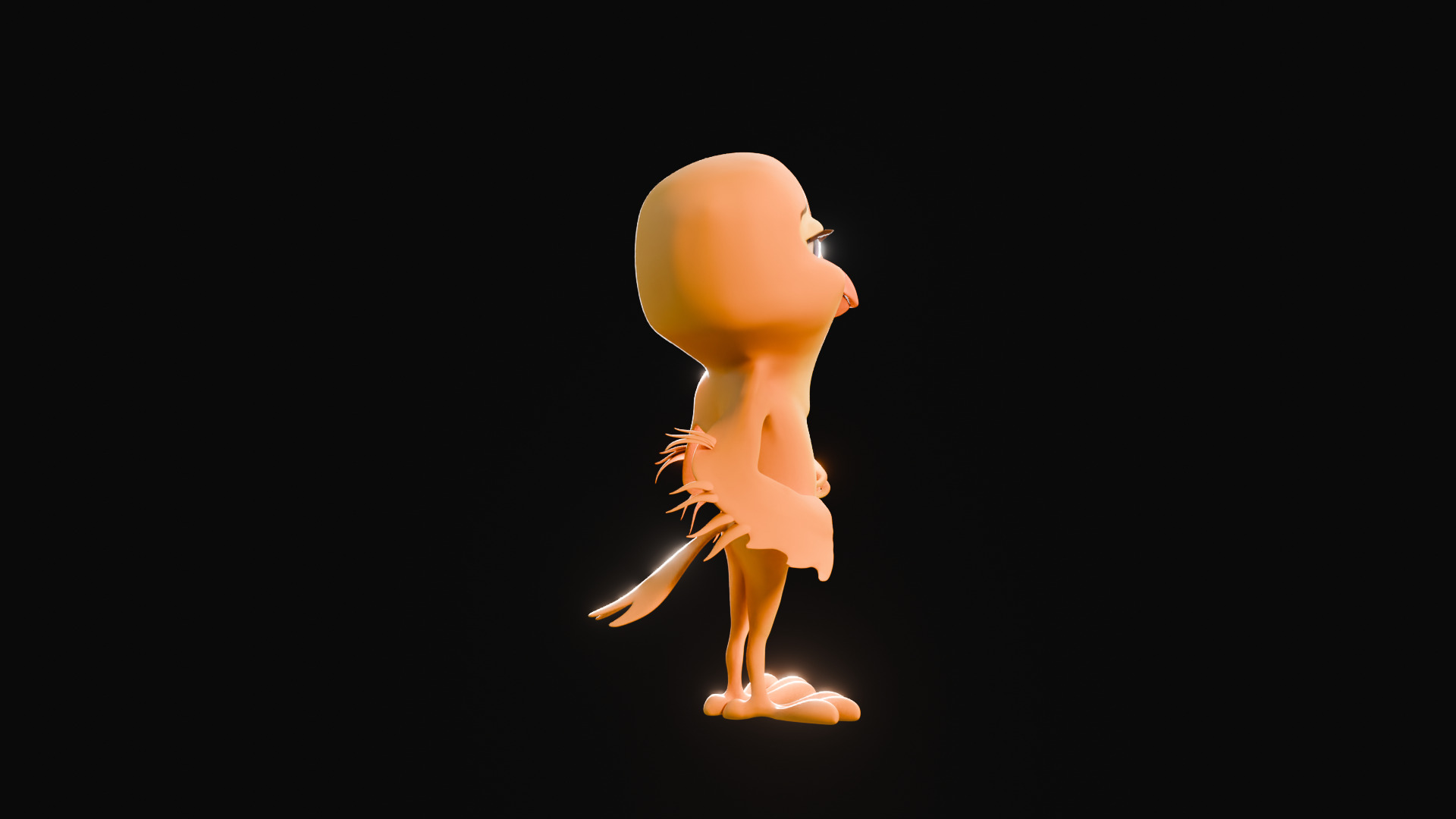 Chibi Canary - 3D Yellow - Rigged Cartoon Bird Low-poly 3D model_23