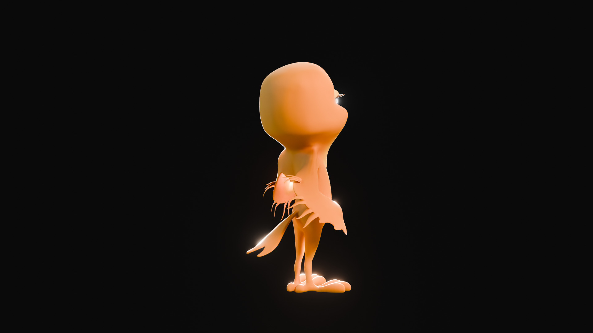 Chibi Canary - 3D Yellow - Rigged Cartoon Bird Low-poly 3D model_24