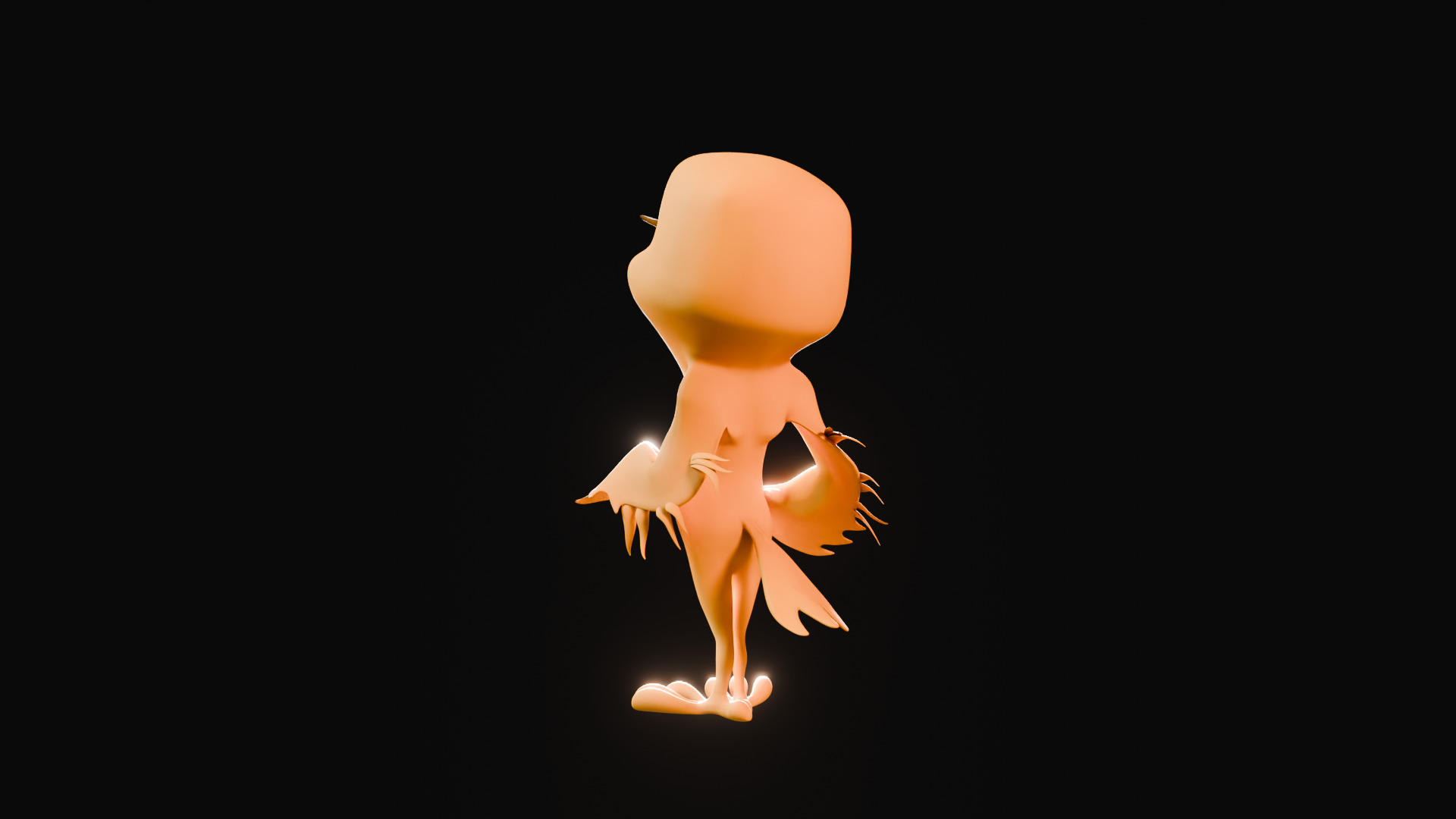 Chibi Canary - 3D Yellow - Rigged Cartoon Bird Low-poly 3D model_30