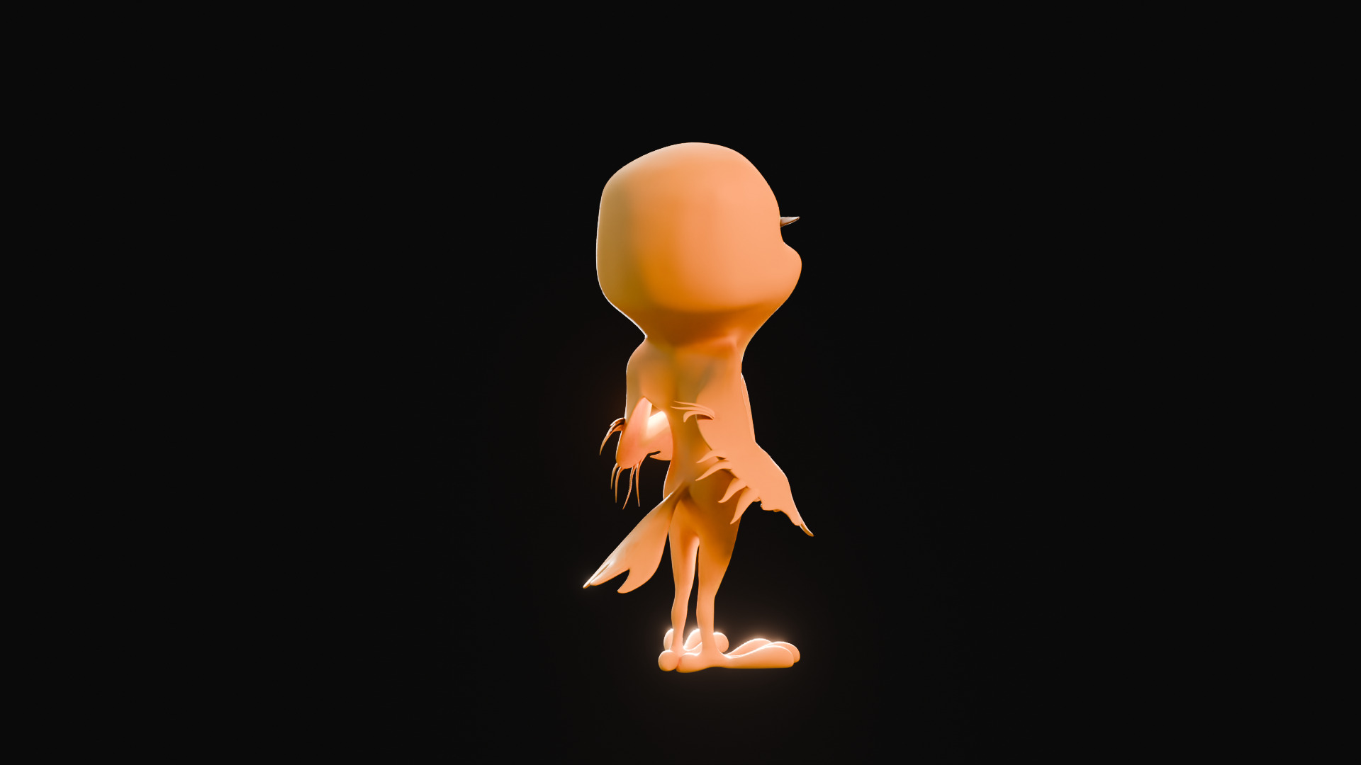Chibi Canary - 3D Yellow - Rigged Cartoon Bird Low-poly 3D model_25