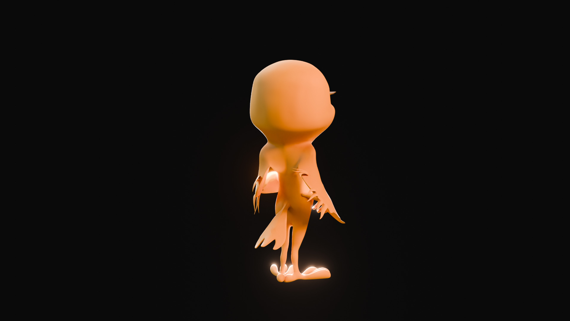 Chibi Canary - 3D Yellow - Rigged Cartoon Bird Low-poly 3D model_26