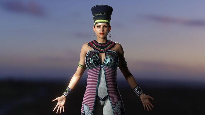 Nefertiti Low-poly 3D model