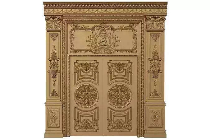 Classic door 3D model B