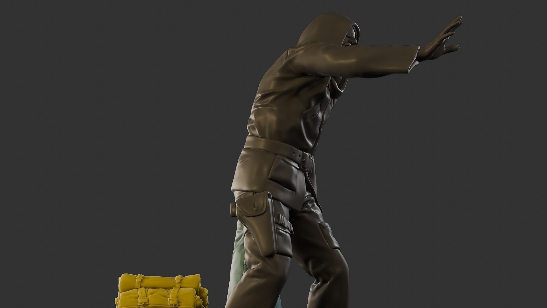 Post-Apocalyptic Male PAM2 006B 3D print model_29