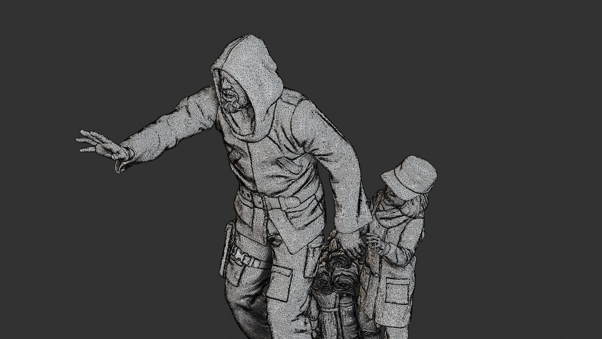 Post-Apocalyptic Male PAM2 006B 3D print model_12