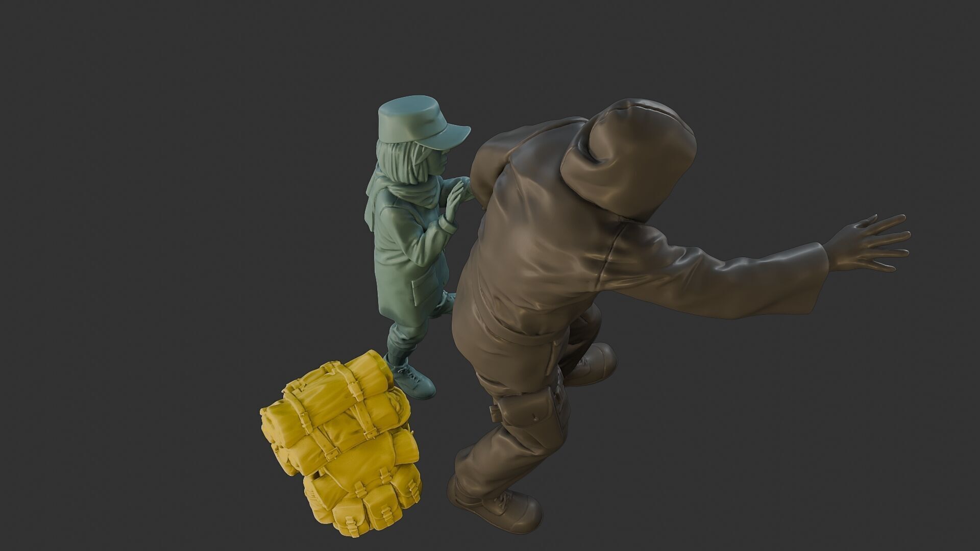 Post-Apocalyptic Male PAM2 006B 3D print model_23