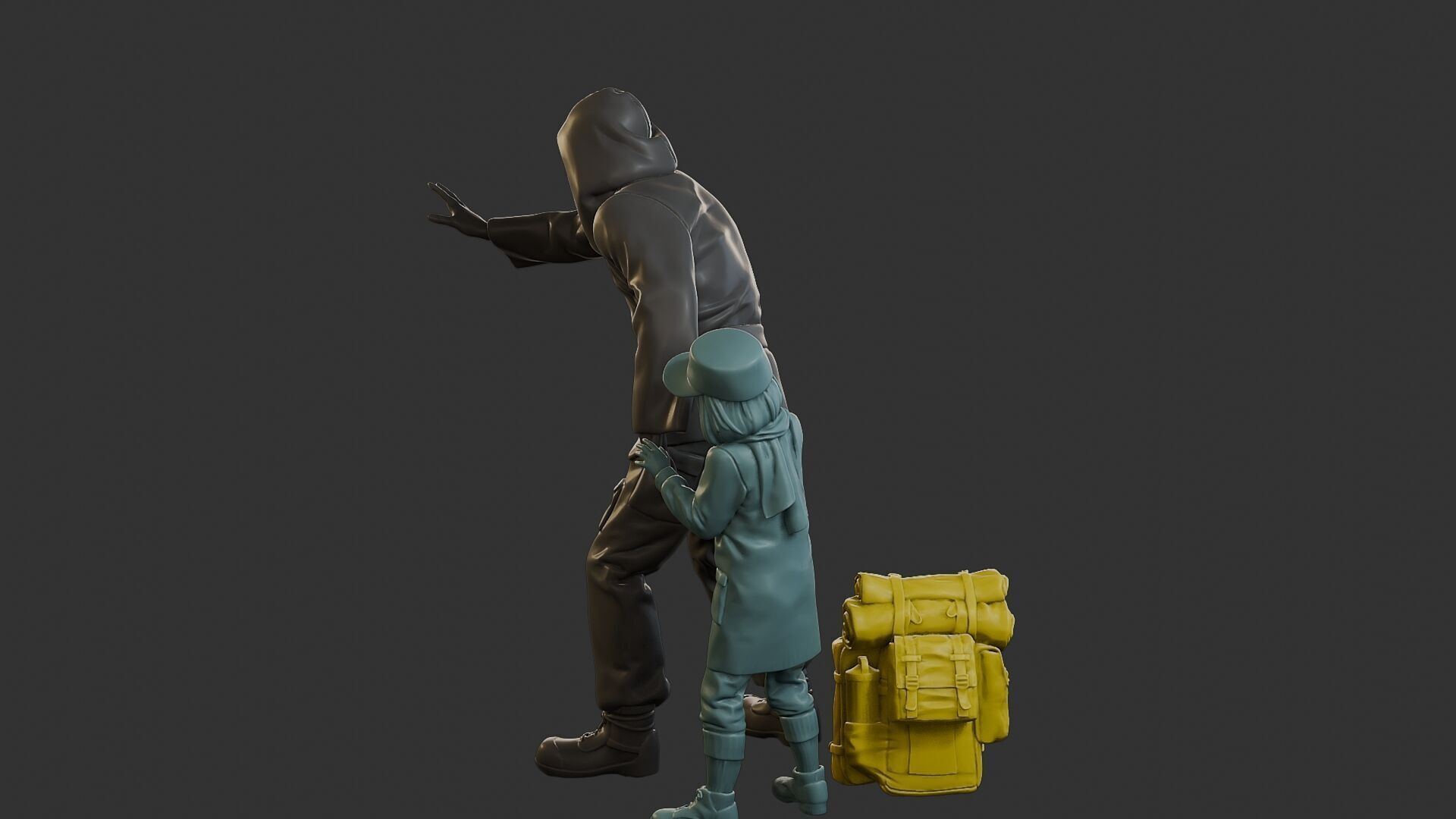 Post-Apocalyptic Male PAM2 006B 3D print model_4
