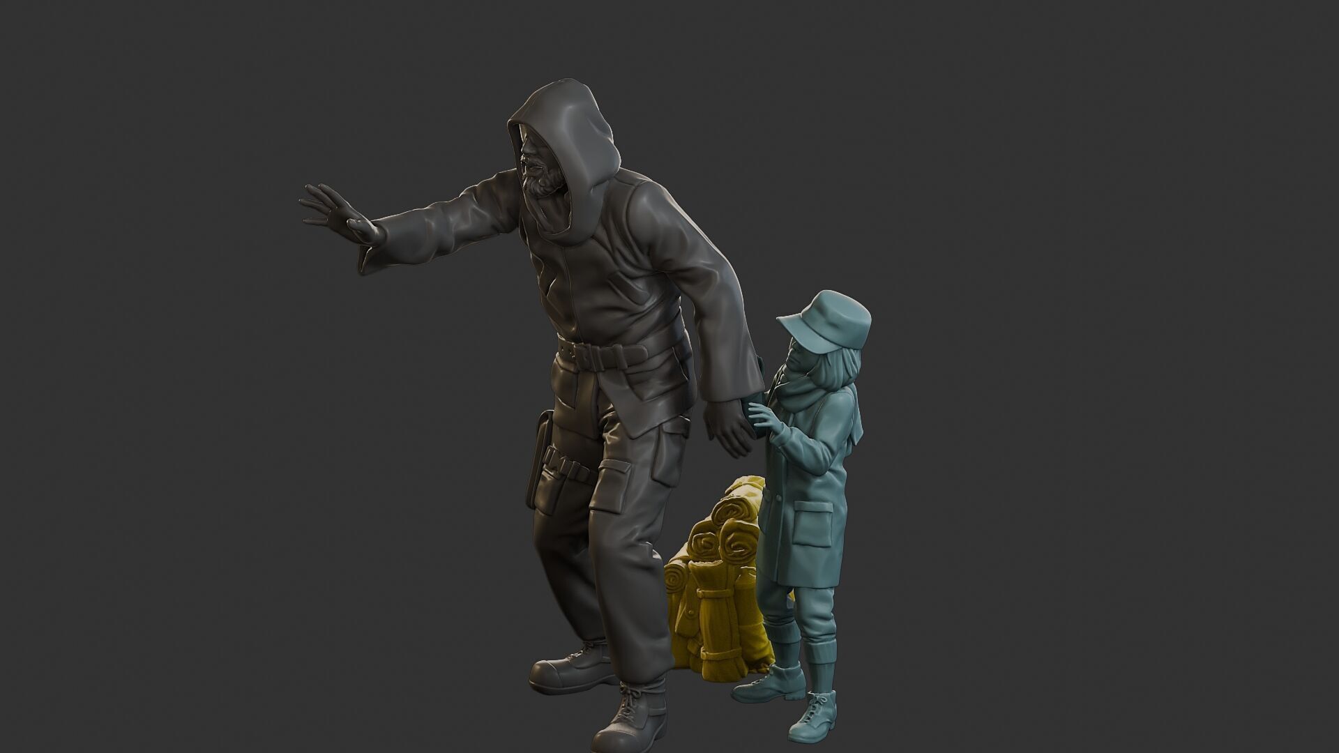 Post-Apocalyptic Male PAM2 006B 3D print model_2