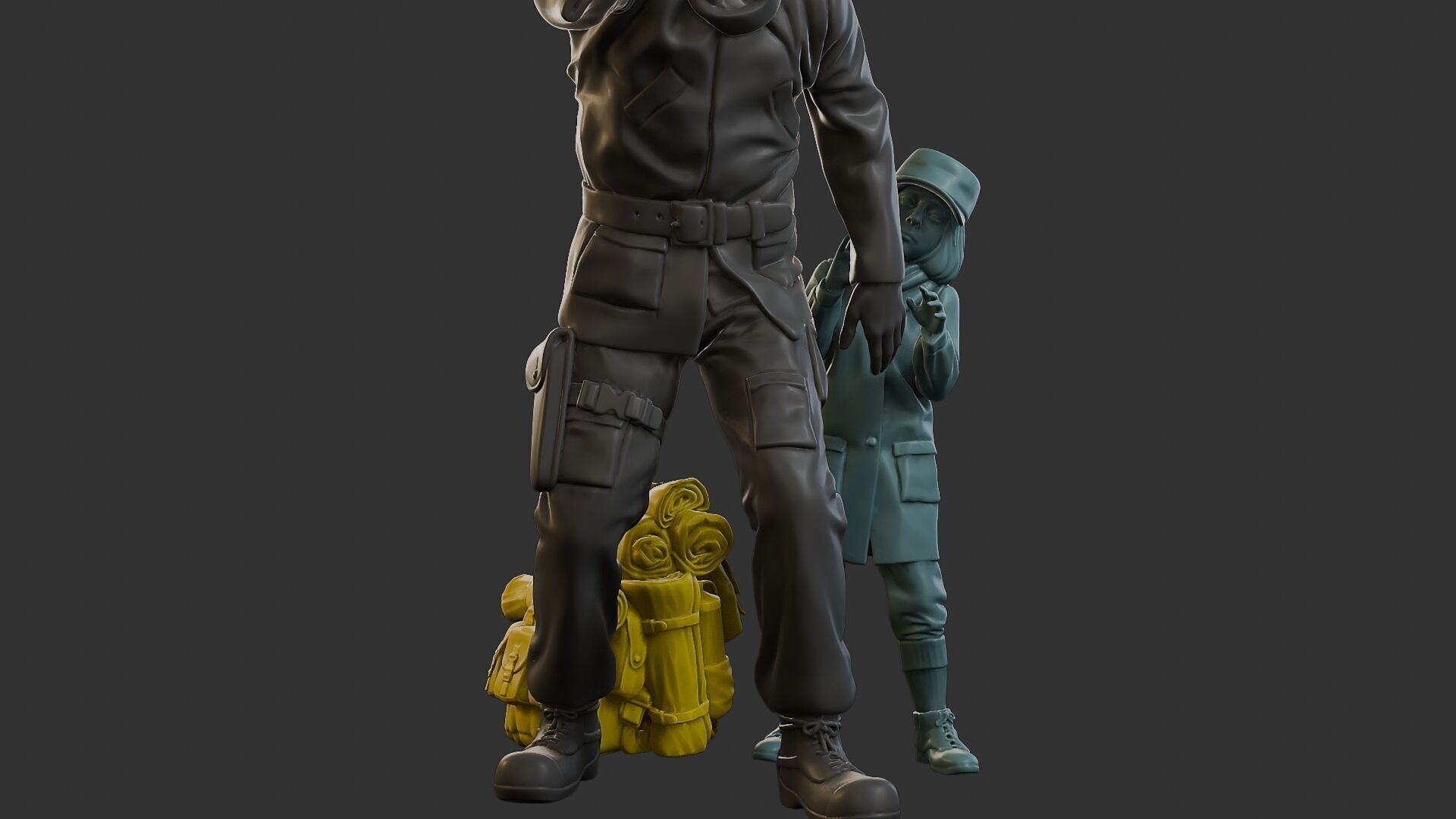 Post-Apocalyptic Male PAM2 006B 3D print model_28