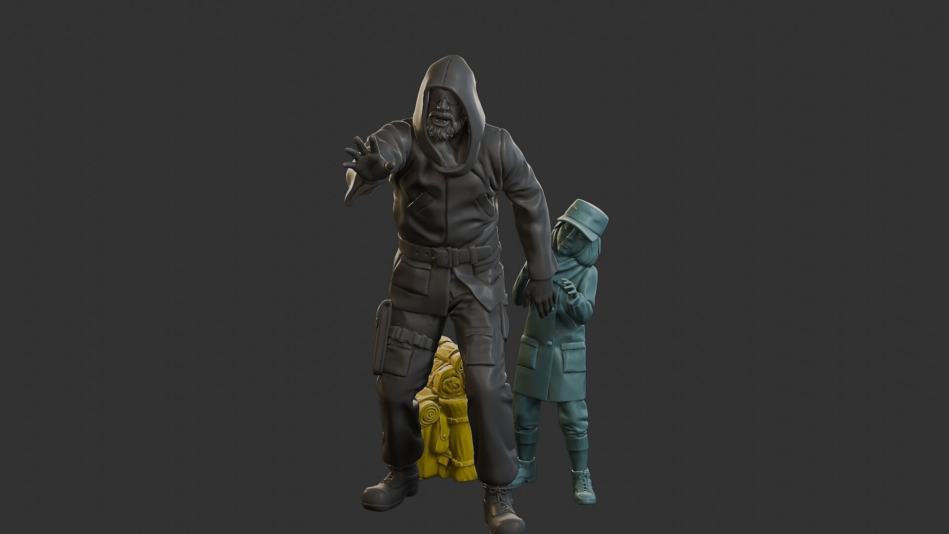 Post-Apocalyptic Male PAM2 006B 3D print model_11