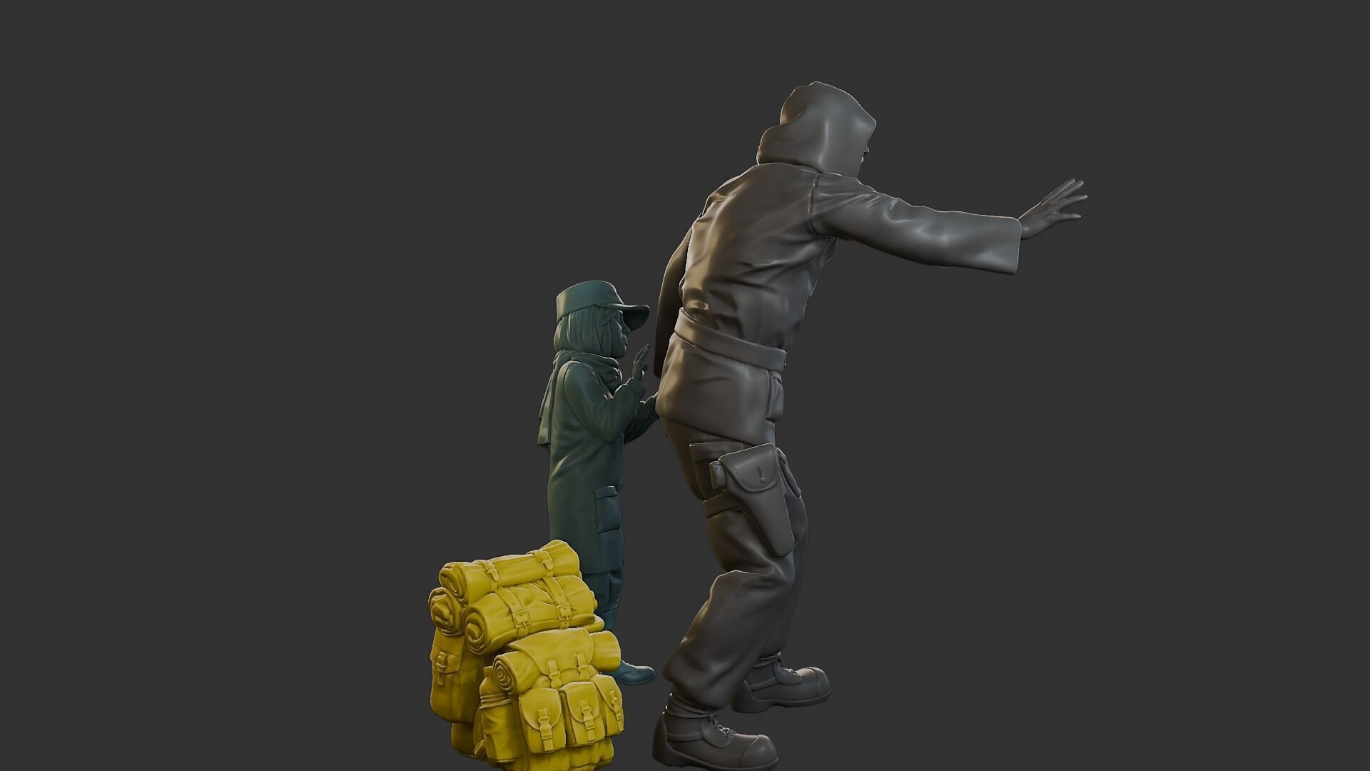 Post-Apocalyptic Male PAM2 006B 3D print model_8