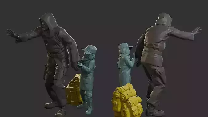 Post-Apocalyptic Male PAM2 006B 3D print model