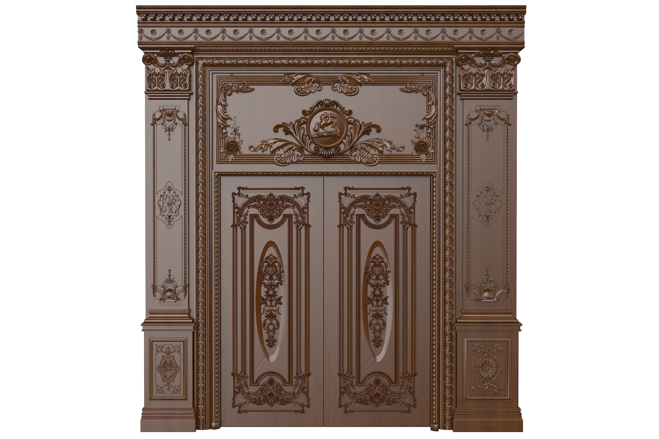 Classic door 3D model C 3D model_1